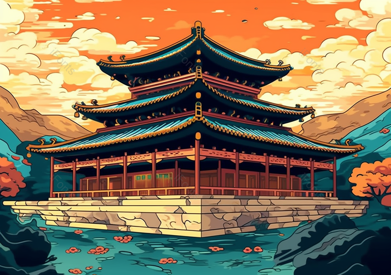 北京故宫古建筑宫殿插画背景,插画/手绘图,插画/手绘图库,插画/手绘图下载,插画/手绘
